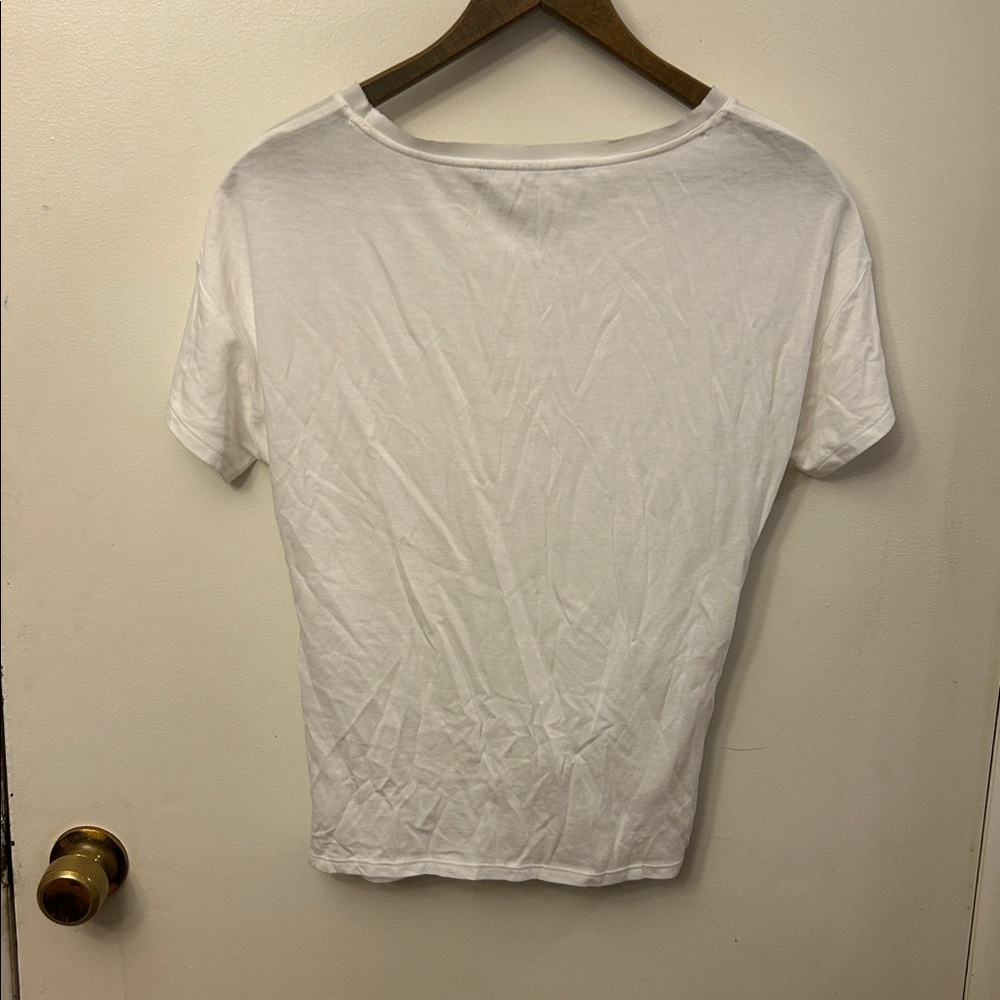 White House Black Market White Short Sleeve Twist Tee Size XS NWT - Picture 5 of 5